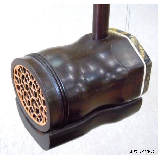 二胡 扁八角紫檀 二胡製作師 萬其興名品二胡【二胡・ケース・弓・松脂 