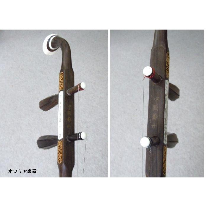 二胡 扁八角紫檀 二胡製作師 萬其興名品二胡【二胡・ケース・弓・松脂 