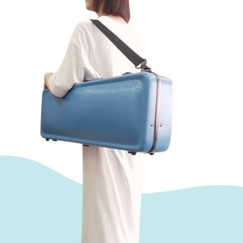 おすすめ バイオリンケース 軽量ハードタイプ 防水仕様 スカイブルー