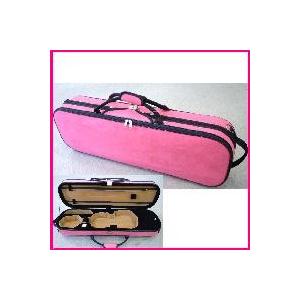 バイオリンケース スエード ピーチピンク色 サイズ4/4 : おかげ様で