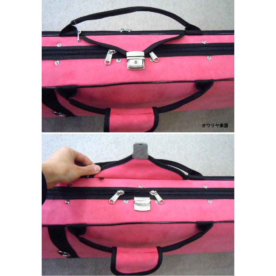 バイオリンケース スエード ピーチピンク色 サイズ4/4 : おかげ様で