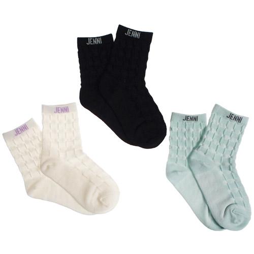 JENNI 子供服 靴下 19-24cm ジェニィ ぽこぽこフロートクルーソックス  