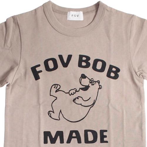 フォブ 子ども服 半袖シャツ 90cm-130cm FOV F/B KUMA ラウンドTシャツ グレージュ メール便OK 2024春夏 90cm/100cm/110cm/120cm/130cm FOVBOB フォブボブ｜owl-owl｜04