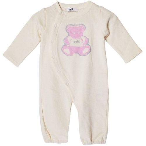 20%OFFセール SALE X-girl Stages ベビー服 スウェット長袖ロンパース 50-70cm エックスガールステージス ベアプリントスウェット2WAYオール アイボリー 25秋冬