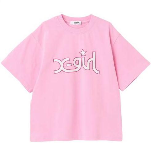 X-girl Stages（エックスガールステージス） ミルズロゴ半袖Tシャツ
