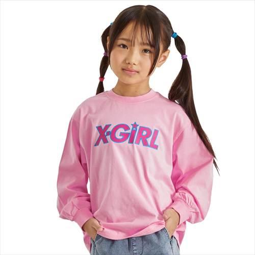 X-girl Stages（エックスガールステージス） X-girlロゴ長袖Tシャツ