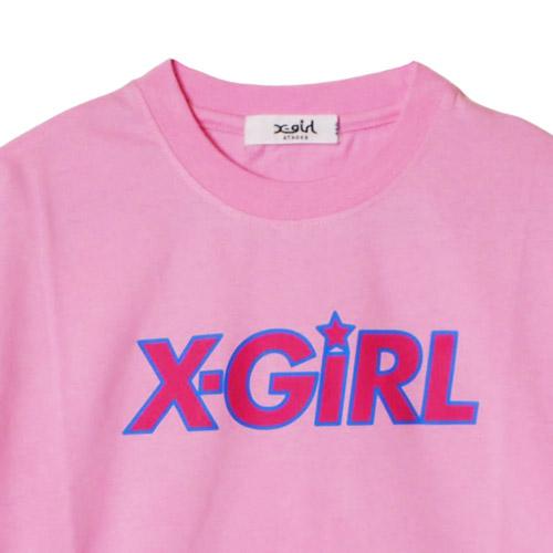 X-girl Stages（エックスガールステージス） X-girlロゴ長袖Tシャツ