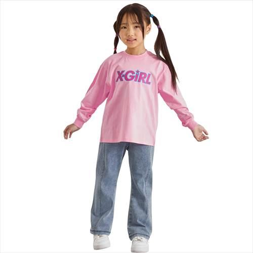 X-girl Stages（エックスガールステージス） X-girlロゴ長袖Tシャツ