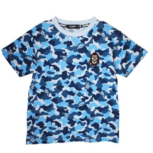 XLARGE KIDS（エクストララージキッズ） ファニーゴリラカモ総柄 半袖T