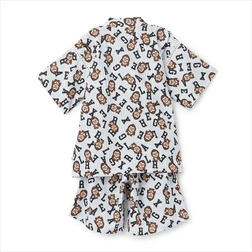XLARGE KIDS（エクストララージ キッズ） ファニーゴリラ総柄甚平 シロ 