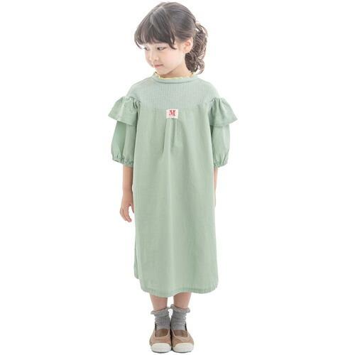 50%OFF セール MOL モル 90-150cm bistro one piece ビストロワンピース モスグリーン メール便OK 半袖ワンピ 子供服  SALE｜owl-owl