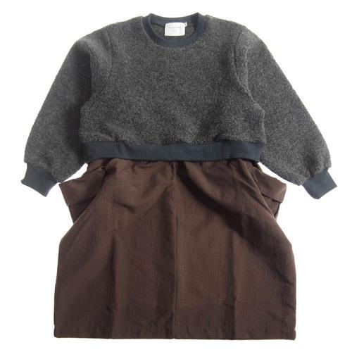 60%OFF nunuforme ヌヌフォルム 115-145cm 切り替えワンピース グレー 