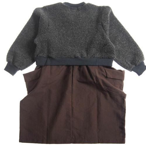 60%OFF nunuforme ヌヌフォルム 115-145cm 切り替えワンピース グレー