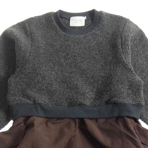 60%OFF nunuforme ヌヌフォルム 115-145cm 切り替えワンピース グレー