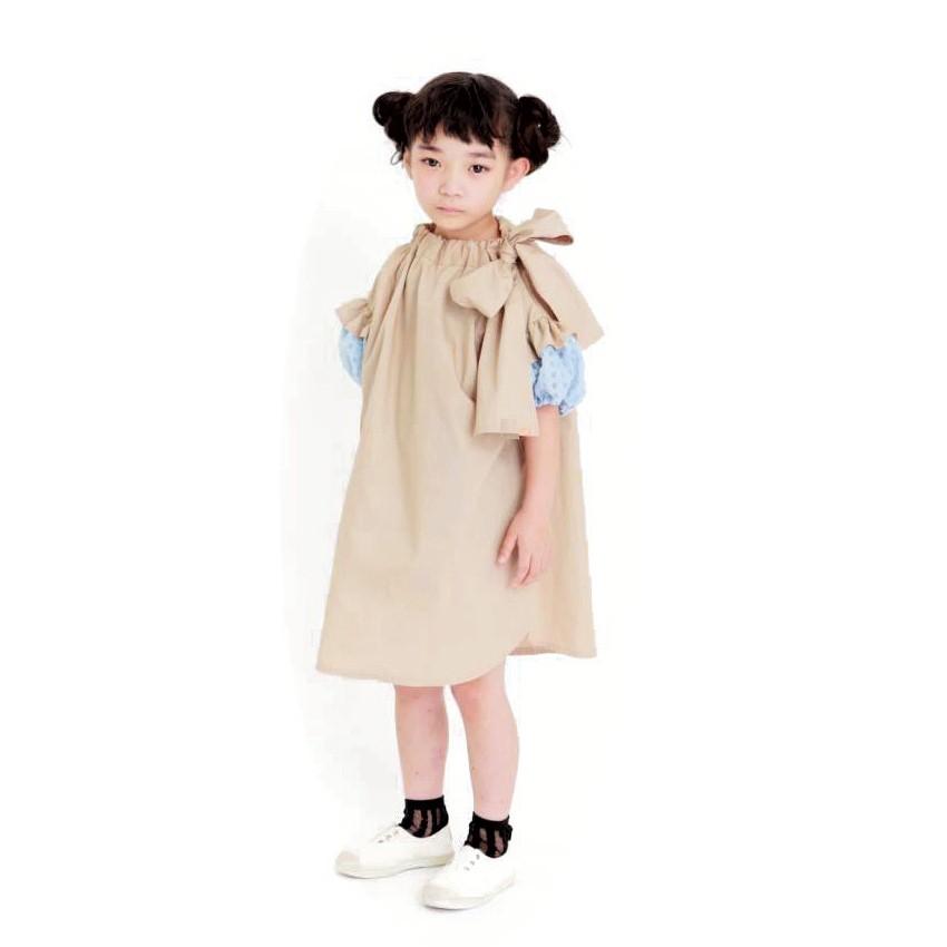 Mol モル リボンワンピース ベージュs 90cm 105cm M 105cm 1cm 春夏 Mol モル 子供服 Morenotafurt Com