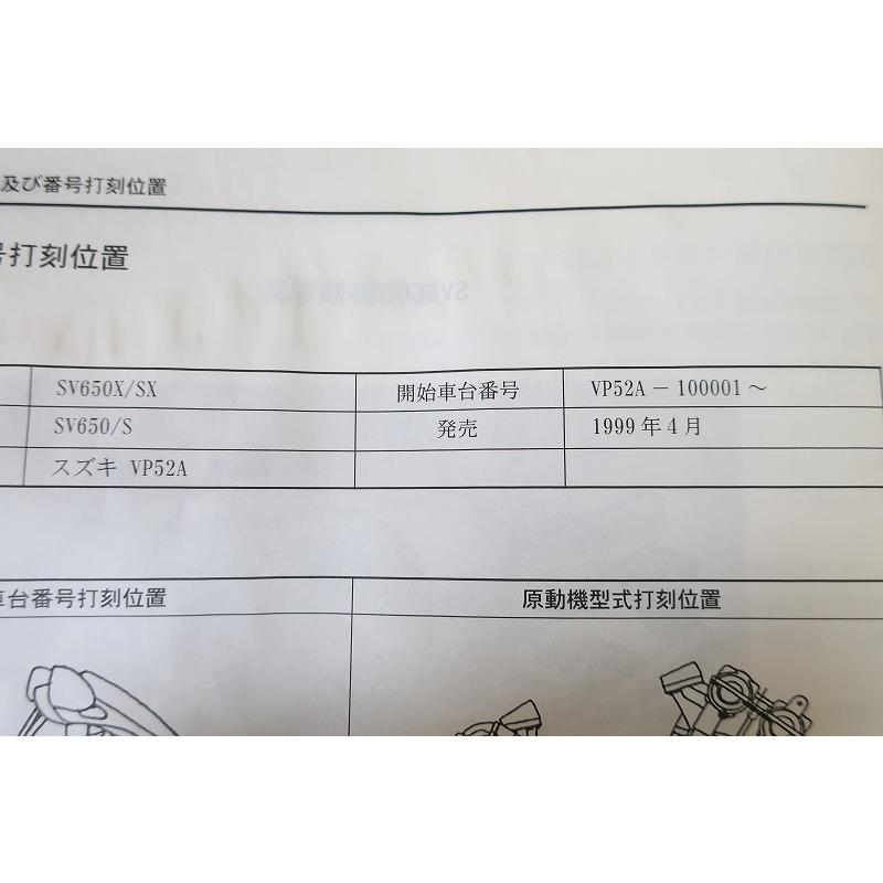 即決！SV650/S/サービスマニュアル/SV650X/SX/VP52A/検索(オーナーズ