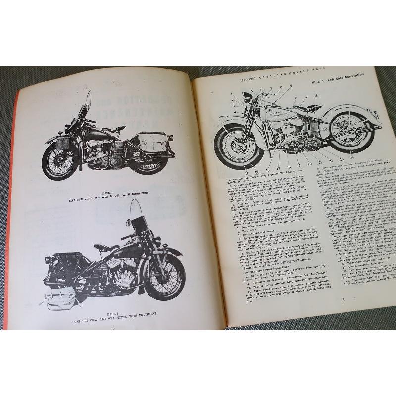 即決！ハーレー/HD45/サービスマニュアル/1940-1952/1942/WLA/英語