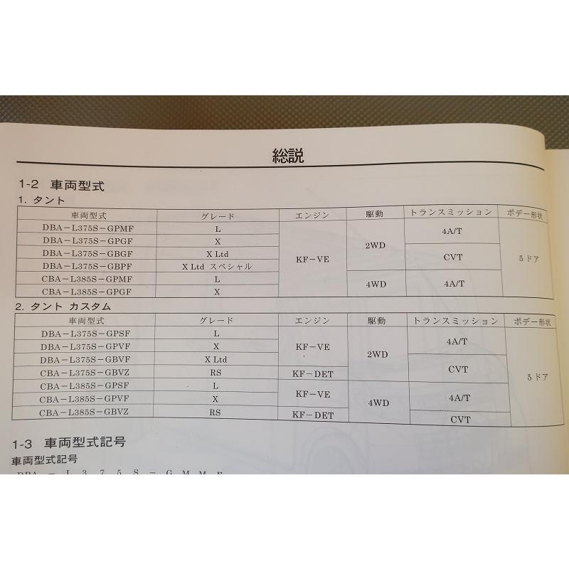 即決！タント/サービスマニュアル/新型車解説書/L375S/L385S/tanto