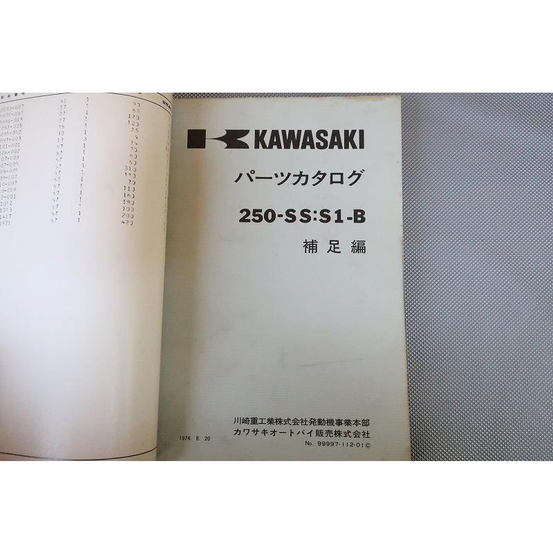 即決！250SS/S1-B/KH250-B1/B2/B3//パーツリスト/マッハ/ケッチ