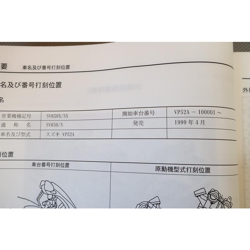 即決！SV650/S/サービスマニュアル/SV650X/SX/VP52A/検索