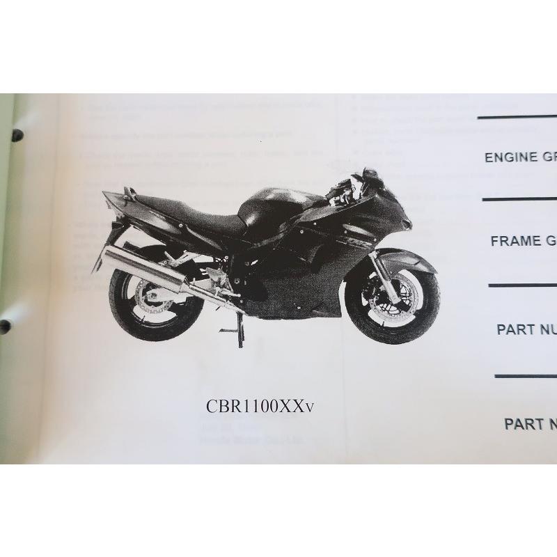 即決！CBR1100XX/ブラックバード/8版/パーツリスト/V/W/X/Y/1/2/逆車