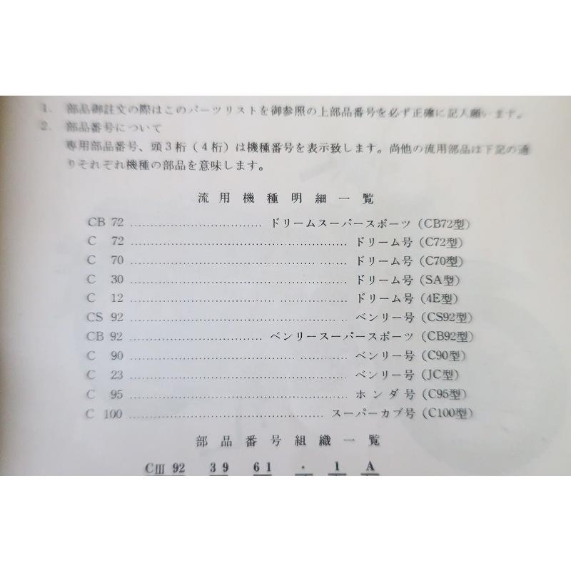 即決！ベンリィC92/CII92/CIII92/ドリーム/スーパーカブC100//パーツ