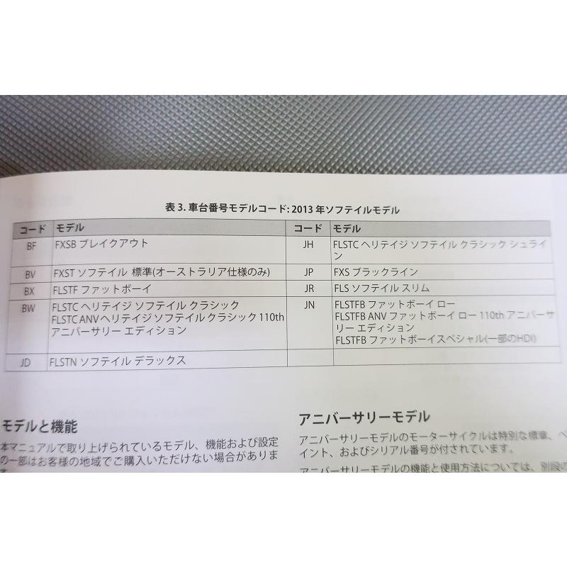即決！ハーレー/ソフテイル/取扱説明書/2013/ファットボーイ