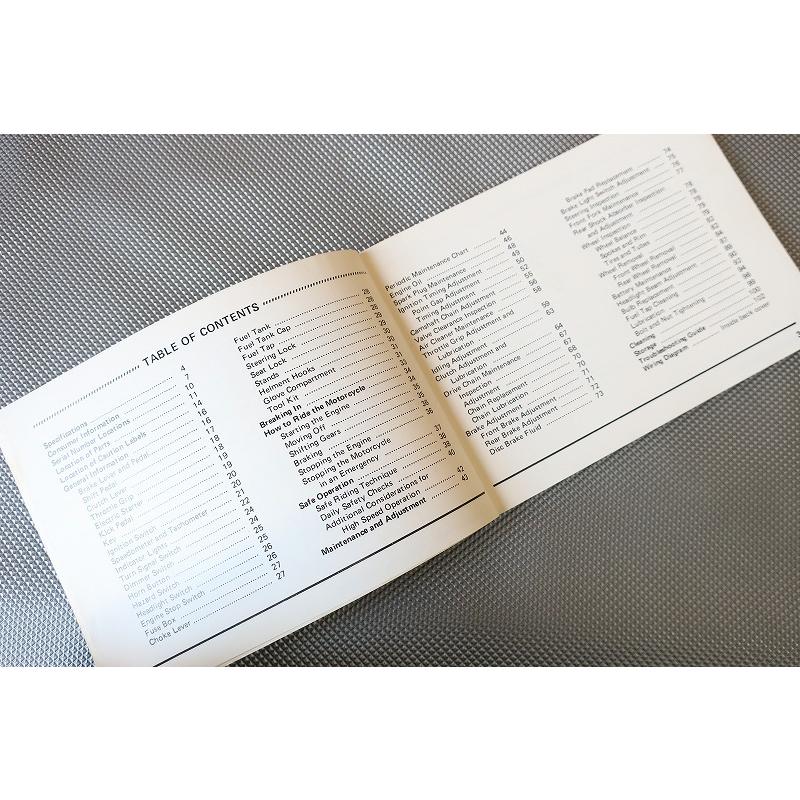 即決！KZ1000/取扱説明書/A1/英文/配線図有(検索：カスタム/レストア