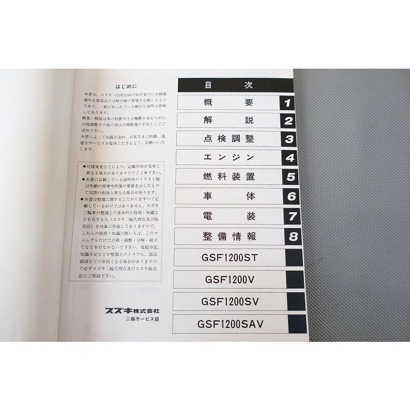 即決！GSF1200/GSF1200S/ST/V/SV/SAV/サービスマニュアル/追補多数