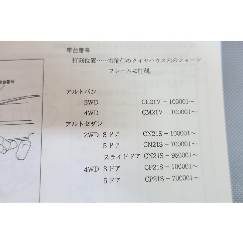 即決！アルト660/サービスマニュアル/概要・整備No.1/CL21V/CM21V