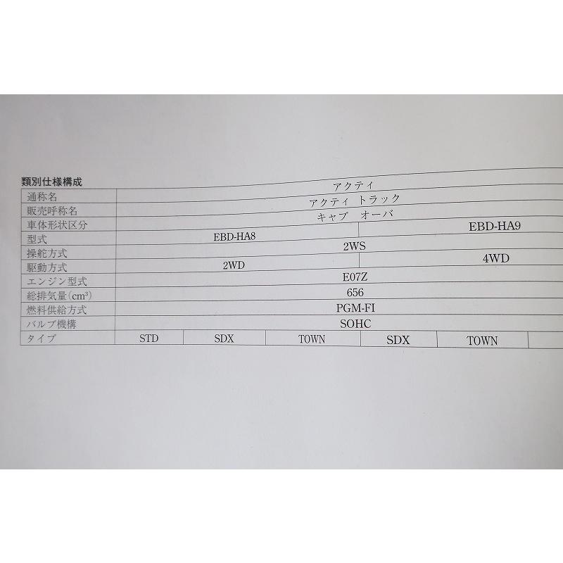 即決！アクティ/サービスマニュアル/構造編/HA8/HA9/acty