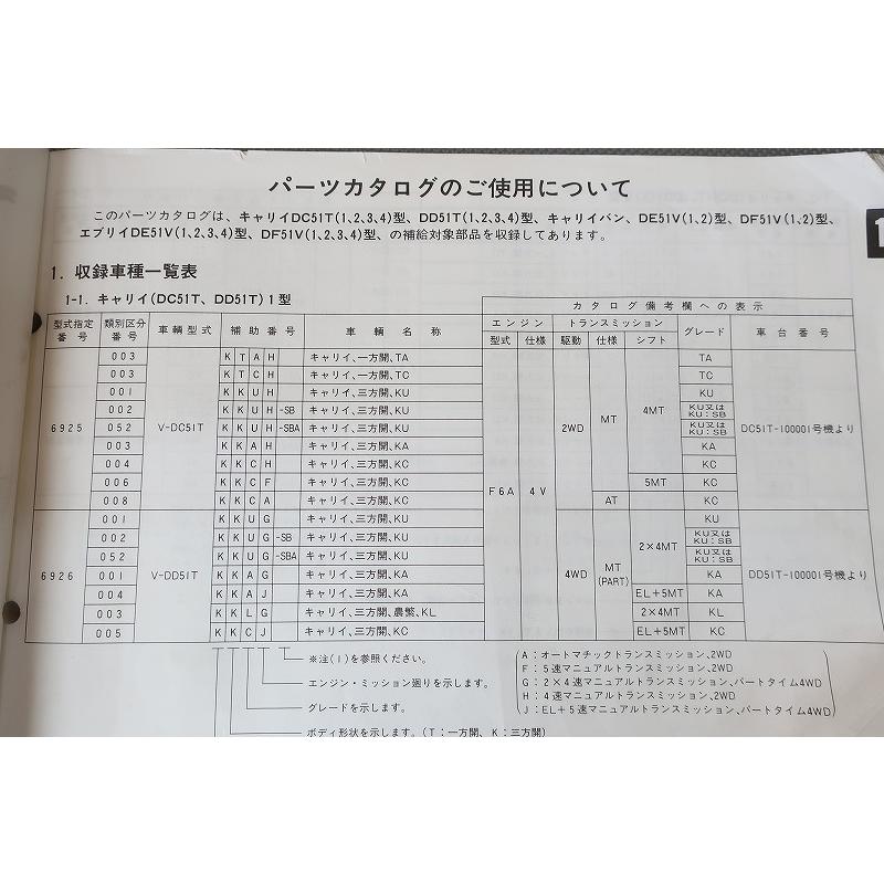 スズキ エブリイ DE51 DF51 DC51 DD51 2版 パーツカタログ スズキ エブリイ DE51 DF51 DC51 DD51 2版 パーツカタログ スズキ