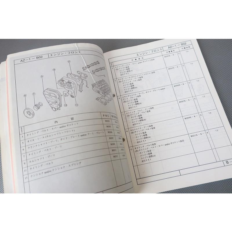 即決！AZ-1/標準整備作業時間表/PG6SA/オートザム/AZ1/(検索：カスタム