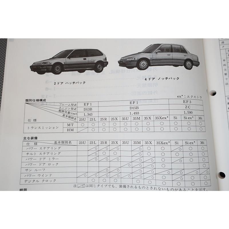 即決！シビック/CIVIC/サービスマニュアル/構造/EF1/EF2/EF3-100-/D15B