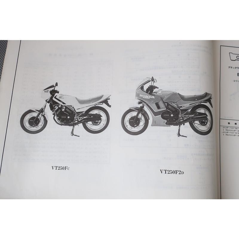 パーツ VT250F 即決！VT250F/F2/インテグラ/4版/パーツリスト/MC08-100/105/106