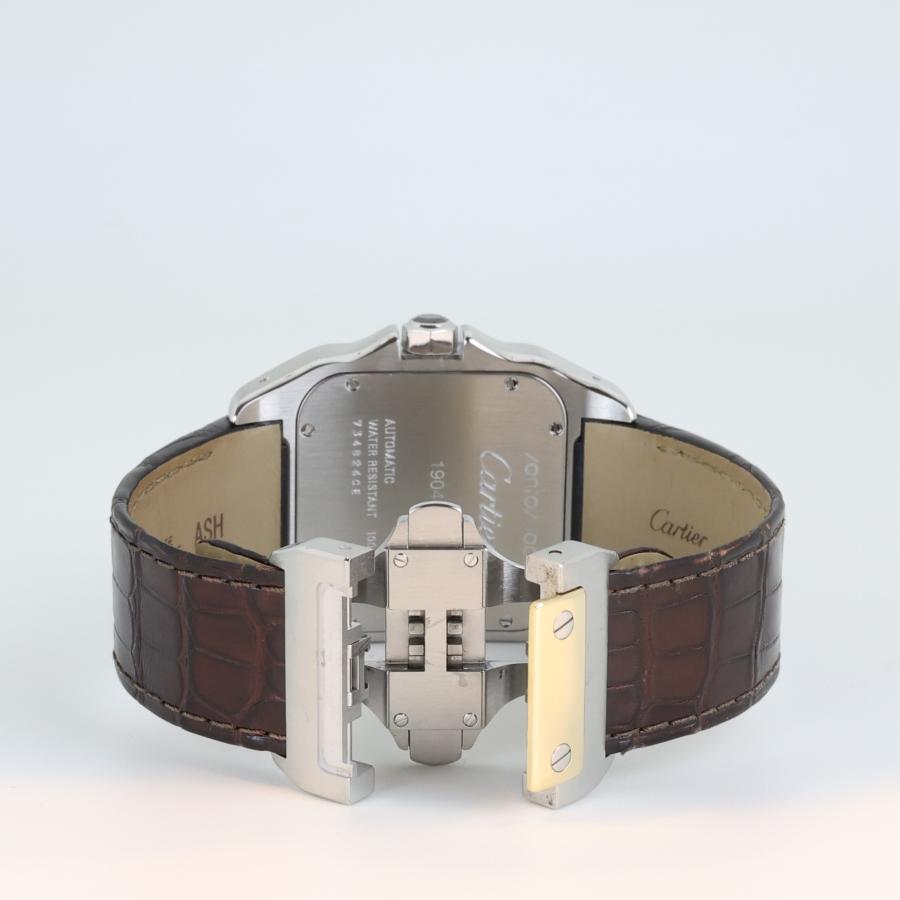 Cartier サントス100 LM 自動巻き レザーベルト メンズ 腕時計 SANTOS DE CARTIER カルティエ CARTIER サントス100 LM 100周年記念