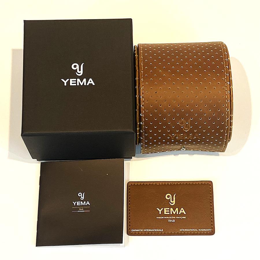 【正規品・新品】 YEMAイエマ ラリーグラフ  ブラック／アイボリー YMHF1580-AM メンズ腕時計の画像