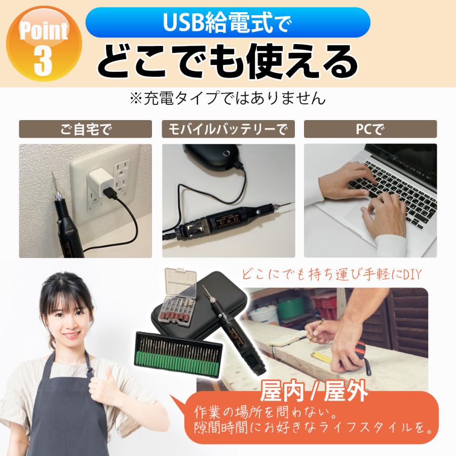 ミニルーター リューター 高速回転 コンパクト 軽量 彫刻/穴あけ/研磨