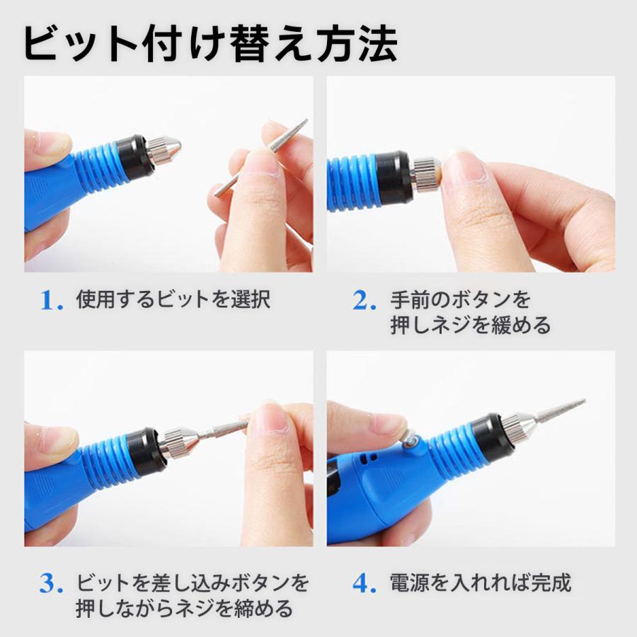 ミニルーター リューター 高速回転 コンパクト 軽量 彫刻/穴あけ/研磨