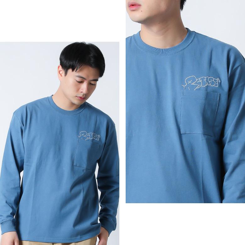 ロンT tシャツ 長袖 ロングスリーブTシャツ ロゴ 刺繍 ポケット ロンT tシャツ 長袖 ロングスリーブTシャツ ロゴ 刺繍 ポケット
