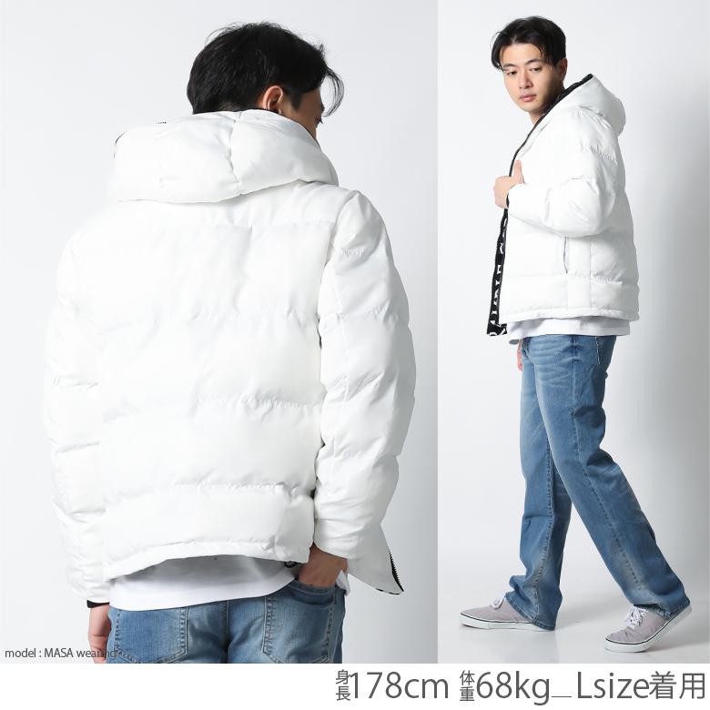 中綿ダウンジャケット メンズ ブルゾン アウター スポーツ ブラック ホワイト カモ 黒 白 迷彩 ジャガード 冬 冬服 冬物 おしゃれ かっこいい M L Xl H026 Our World Law 通販 Yahoo ショッピング