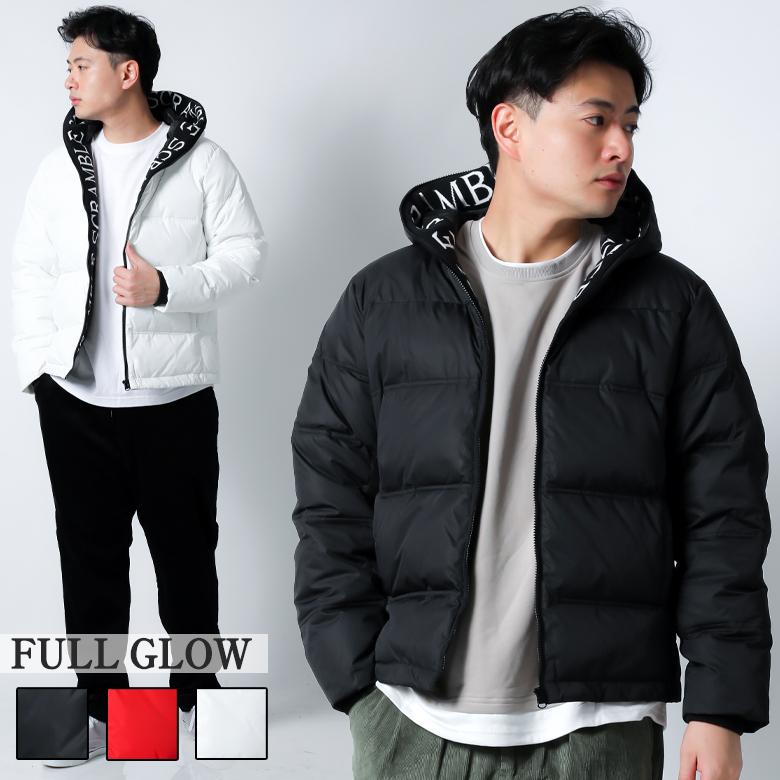 セール 中綿ジャケット メンズ ブルゾン 中綿 軽量 ロゴ スポーツ ブラック ホワイト レッド 黒 白 赤 ジャガード 冬 冬服 冬物 おしゃれ かっこいい オンラインショッピング