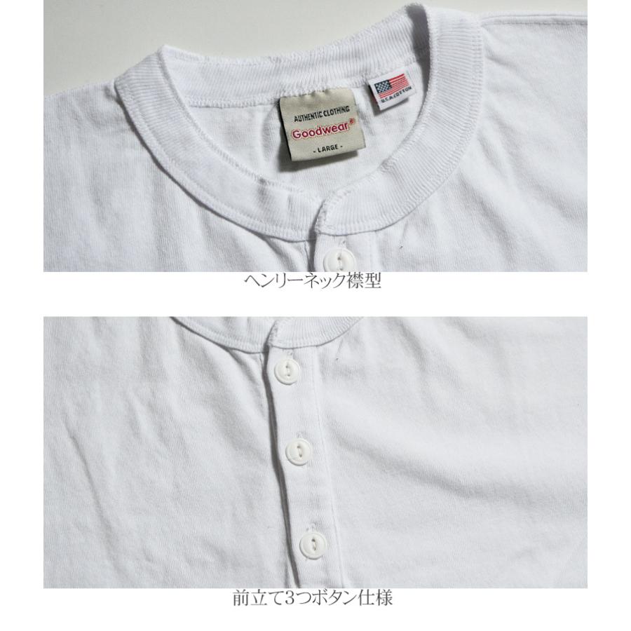 Goodwear ロンT メンズ 長袖 Tシャツ ヘンリーネック 綿100 Goodwear ロンT メンズ 長袖 Tシャツ ヘンリーネック 綿100