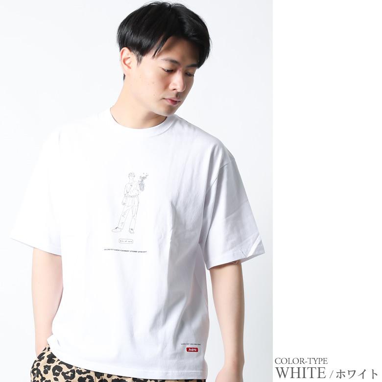 Tシャツ メンズ ブランド 線デザイン 手書き風 半袖 ティーシャツ クルーネック 丸首 綿100% トップス カットソー ゆったりシルエット ワンポイント シンプル｜owl｜06