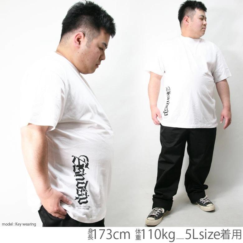 BIG Tシャツ メンズ 大きいサイズ ビッグ 4L 5L 半袖 アメカジ ワーク ストリート バイカー キャンプ 黒 白 プリント ロゴ カットソー ブランド 春 夏｜owl｜10