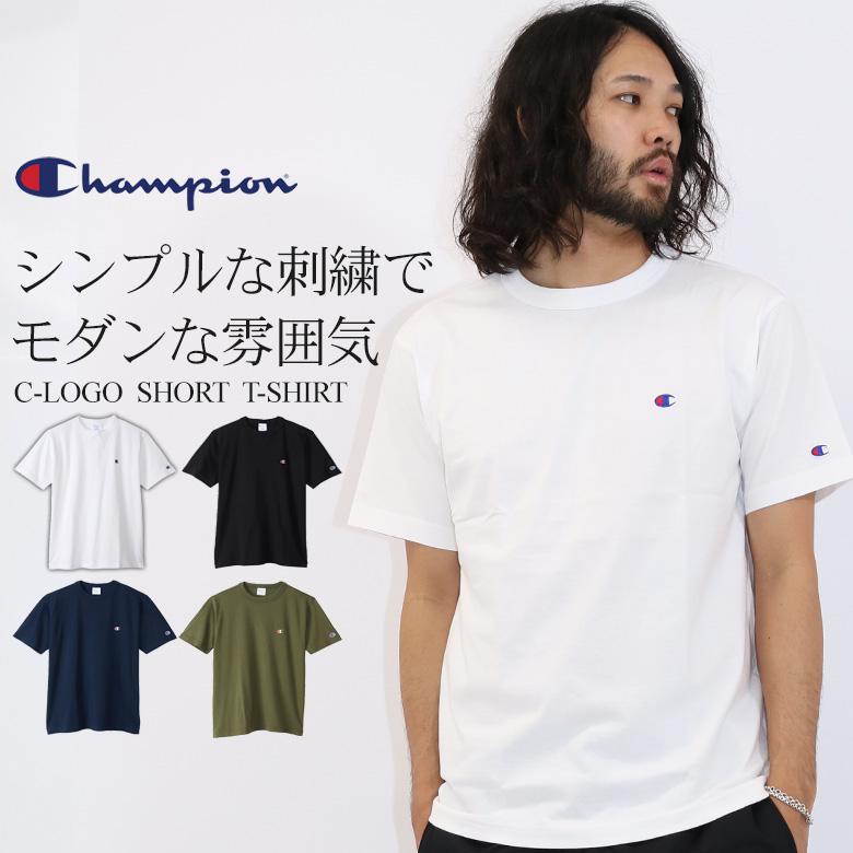 Champion チャンピオン メンズ tシャツ 半袖 刺繍 ワンポイント