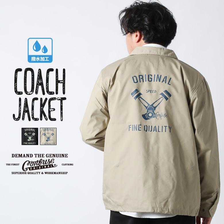 CONFUSE コーチジャケット メンズ ブランド バイカー 撥水 CONFUSE コーチジャケット メンズ ブランド バイカー 撥水