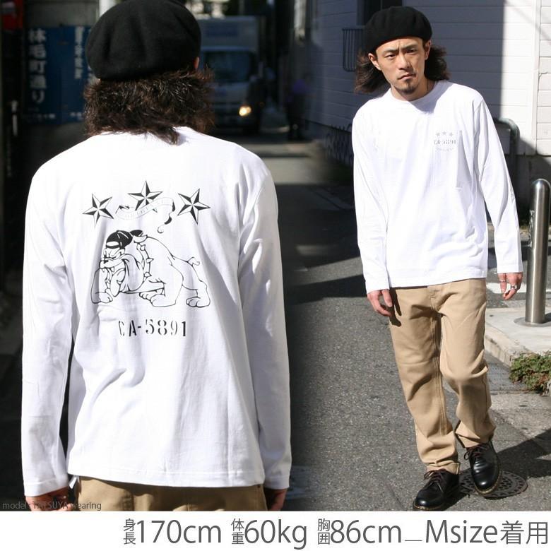 ロンT メンズ 長袖 Tシャツ ブランド アメカジ ストリート おしゃれ かっこいい 大きいサイズ 手書き風 ブルドッグ ロゴ トップス｜owl｜11