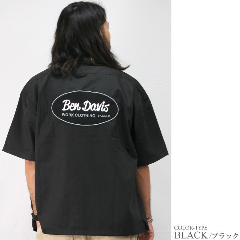 魅了 Ben Davis ワークシャツ 半袖 シャツ 刺繍 ワッペン ビッグシャツ ビッグシルエット ワイドシルエット オーバーサイズ トップス カジュア 好評 Centrodeladultomayor Com Uy