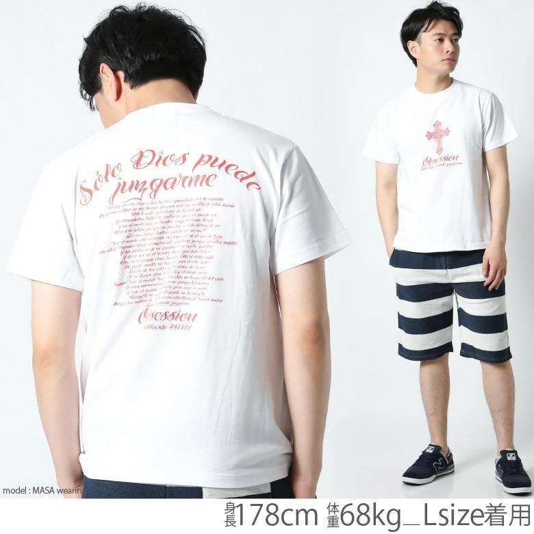 Tシャツ ブランド メンズ 半袖 プリント ロゴ 大きいサイズ M L XL XXL 3L 白 黒 ブラック ホワイト  クルーネック 春 夏 夏物 ルームウェア｜owl｜09